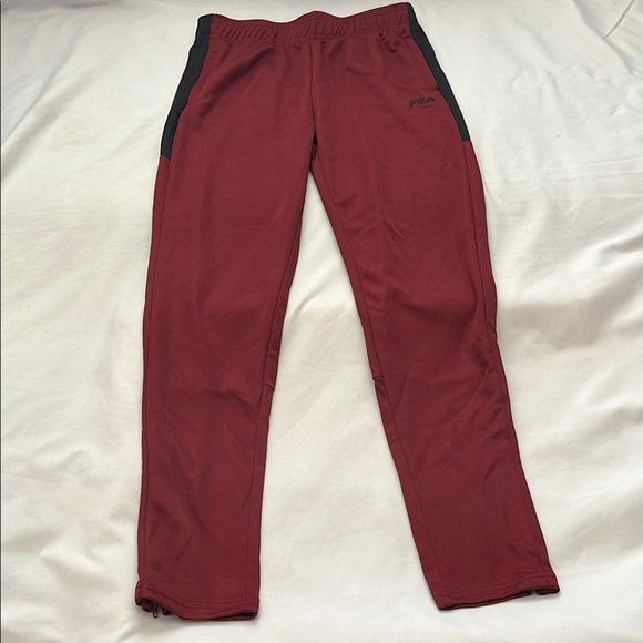 Fila Red Sweatpants with Jogger Style - Picture 1 of 12